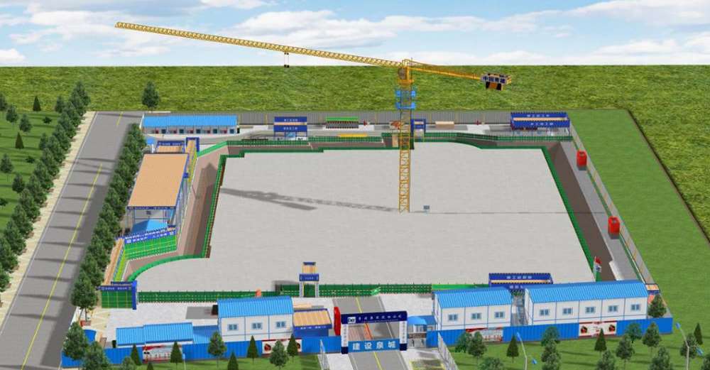 建筑施工三维动画制作场景图